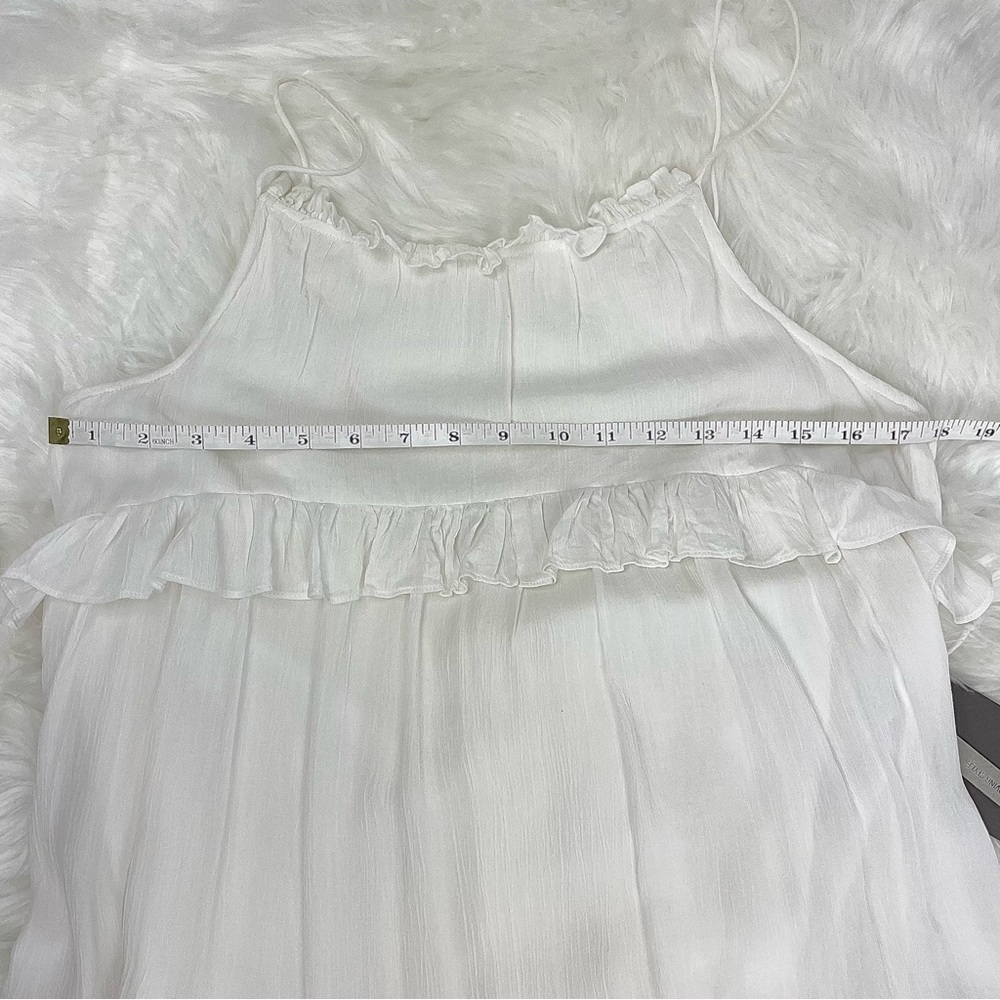 NWT Vero Moda Tiered Ruffle Dress in Snow White Size Medium - Picture 5 of 9